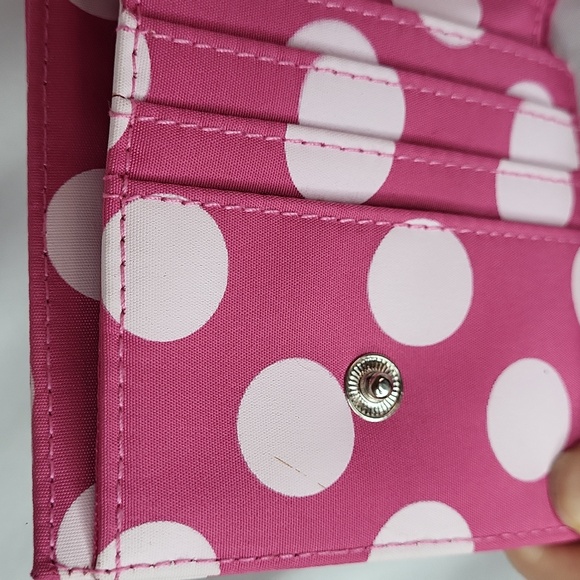 Pink Polka Dot Wallet Coin Purse with Bow New Horizon Dance 4 x 4 in - Picture 9 of 12